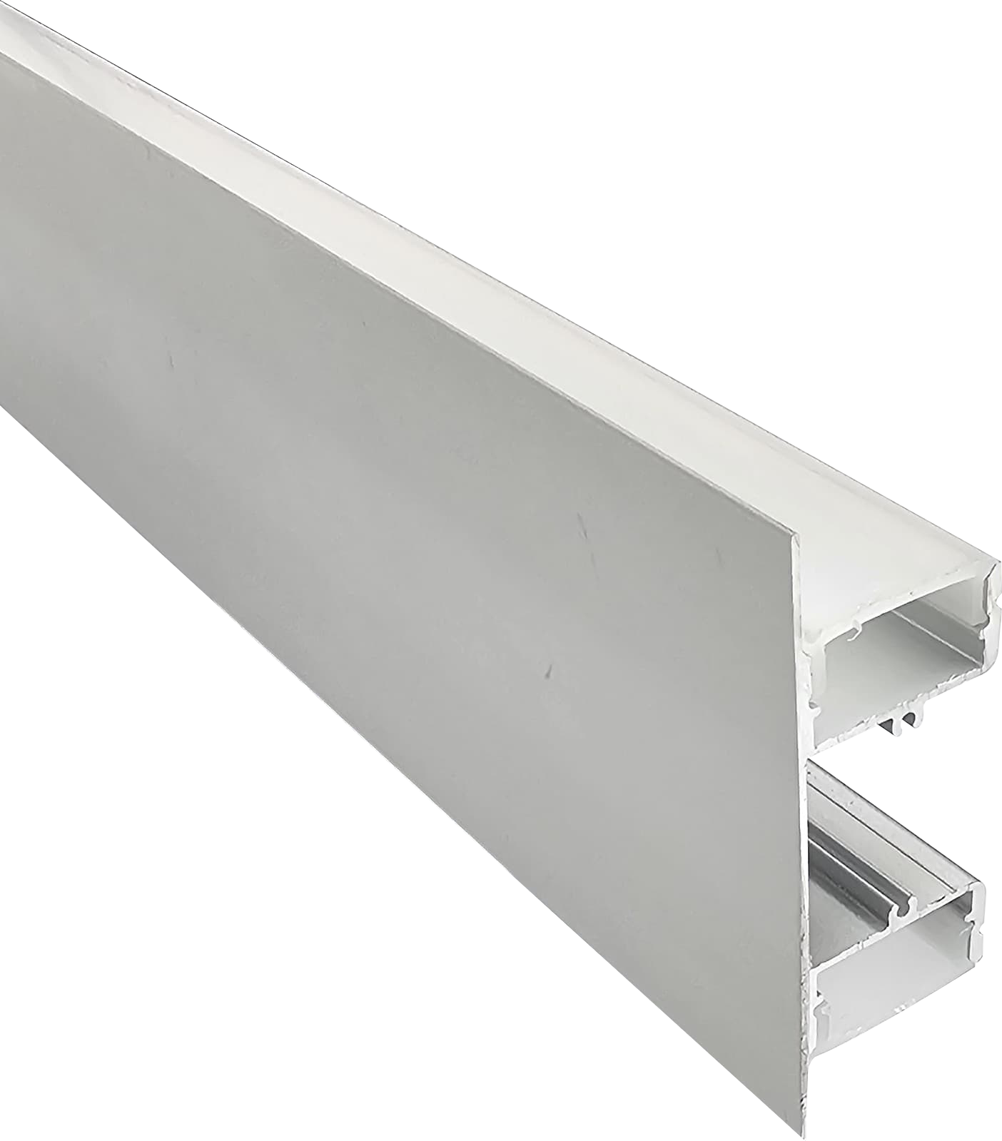 GDS-LP50.17 Double Side Wall Mounted LED Aluminium Profile, 50x17mm Dual Channel Bi-Directional Diffuser, Premium Anodized, Commercial Wall Lightbox and Corridor Signage Frame